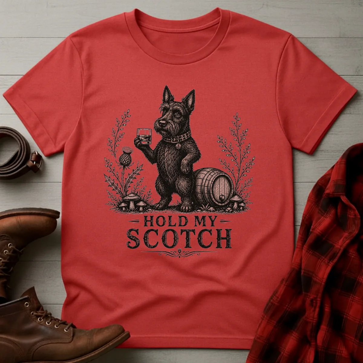 Hold My Scotch Scottish Terrier Whisky T-Shirt