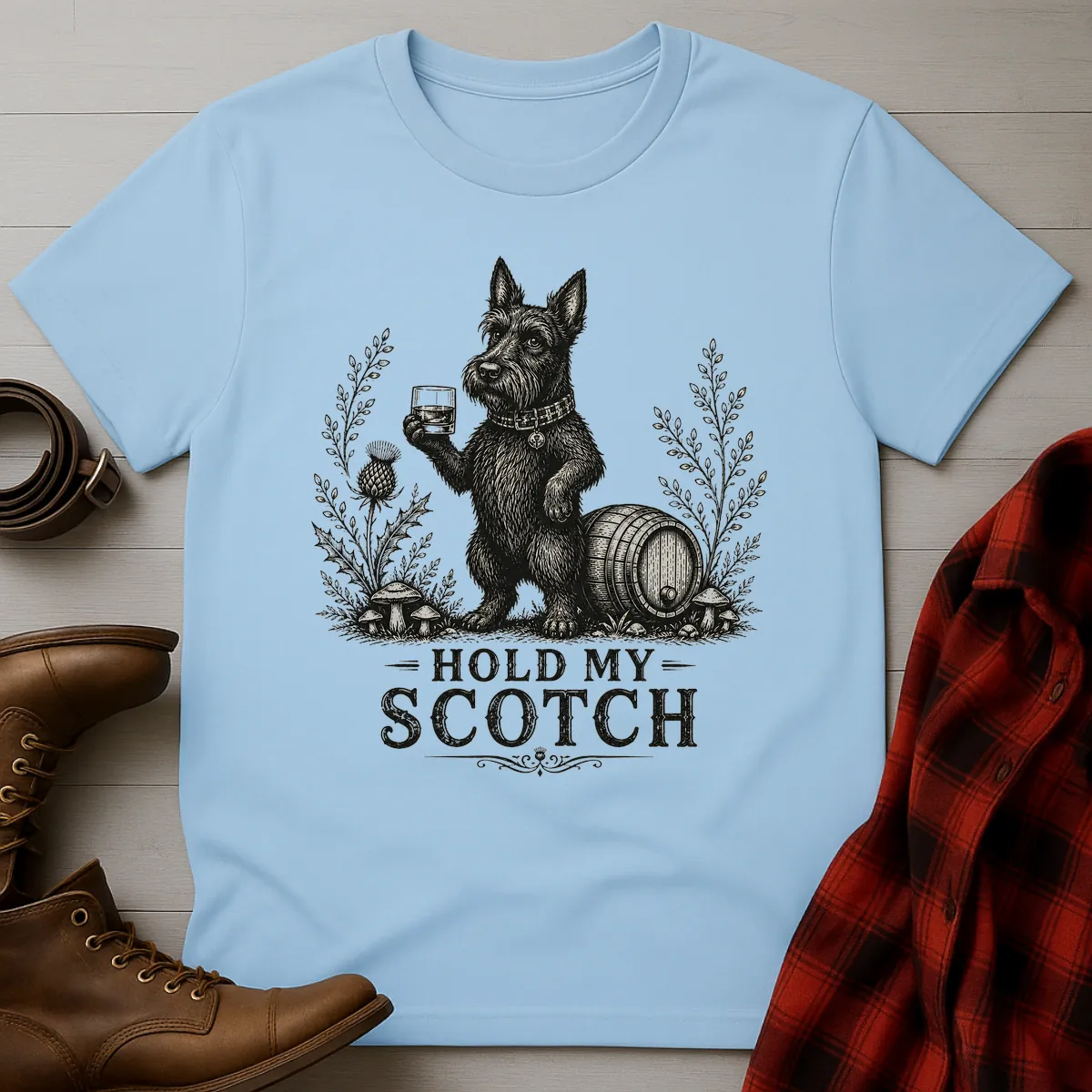 Hold My Scotch Scottish Terrier Whisky T-Shirt