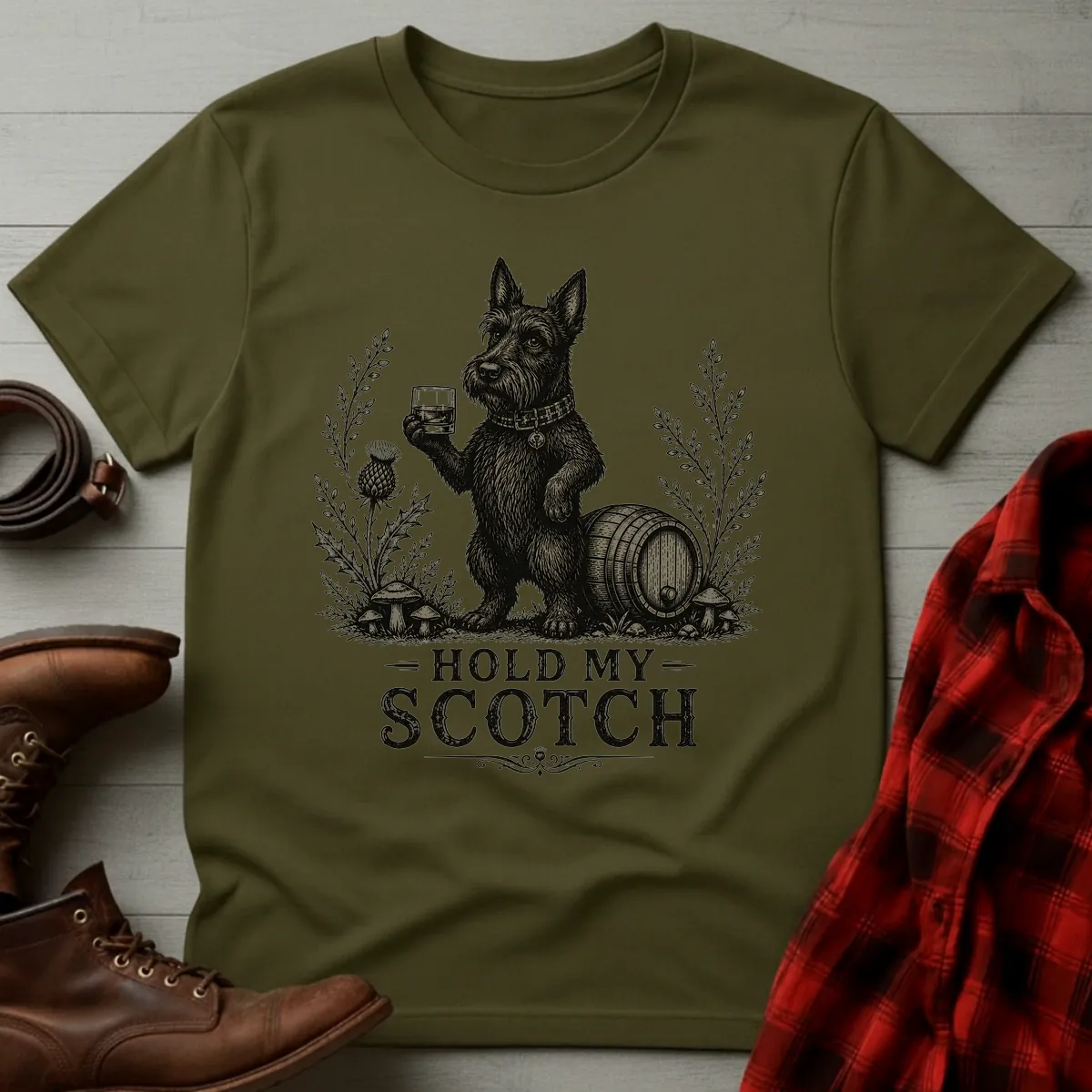 Hold My Scotch Scottish Terrier Whisky T-Shirt
