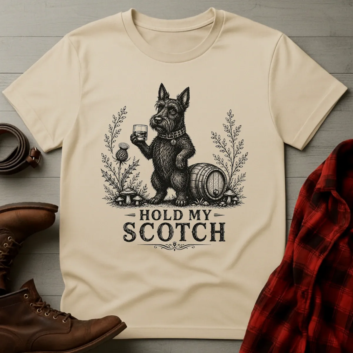 Hold My Scotch Scottish Terrier Whisky T-Shirt