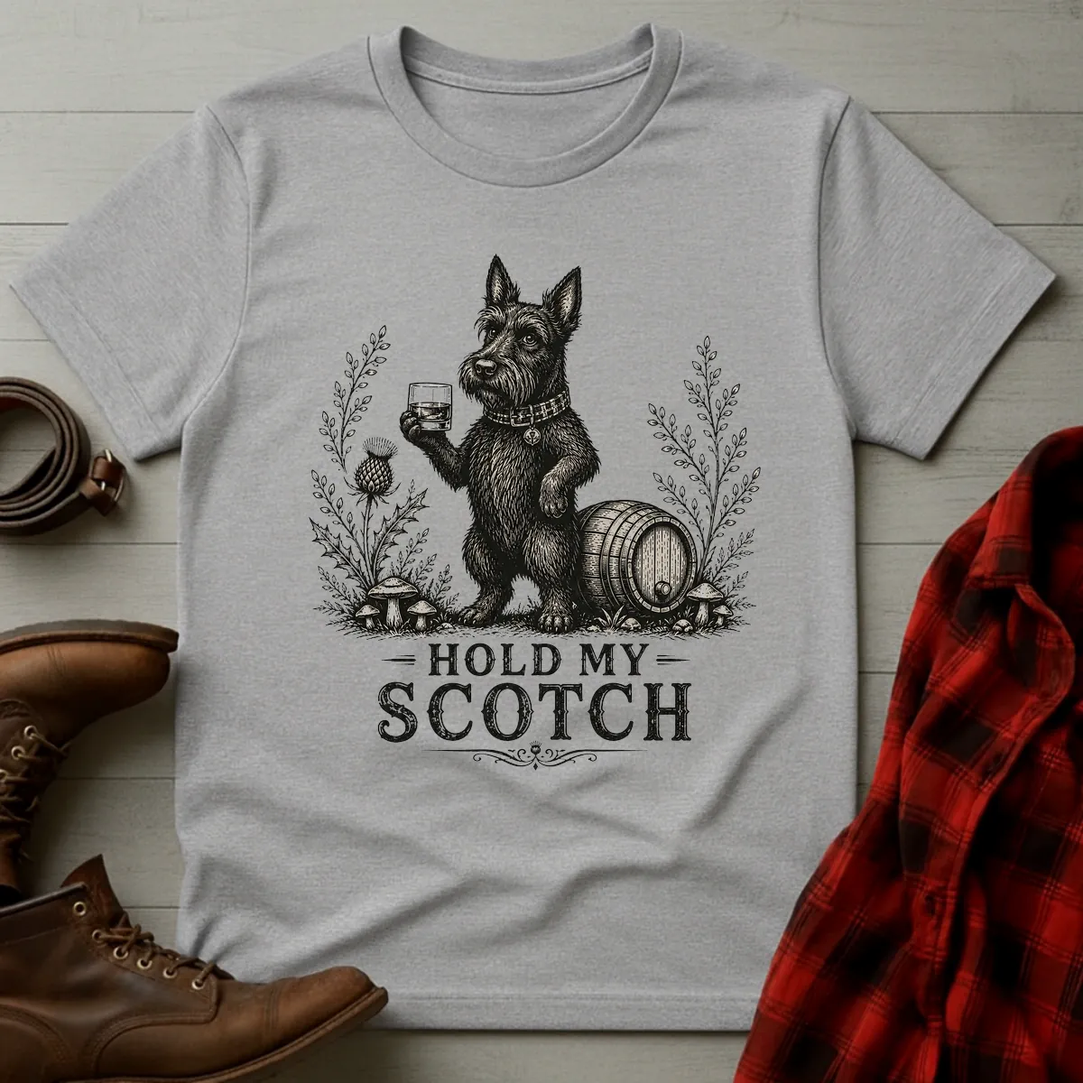 Hold My Scotch Scottish Terrier Whisky T-Shirt