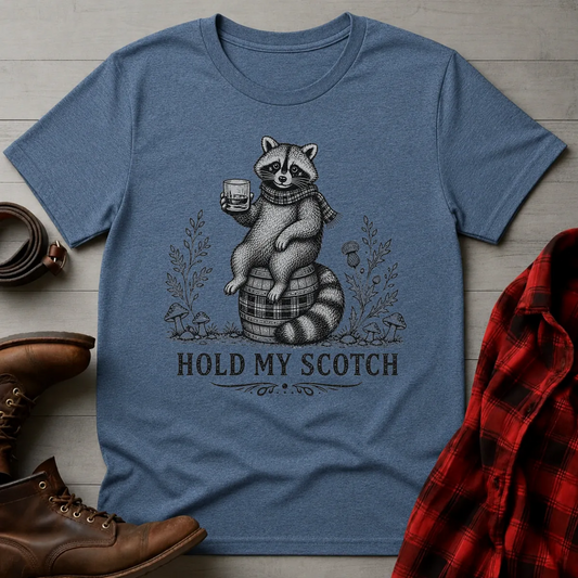 Hold My Scotch Raccoon Whisky T-Shirt